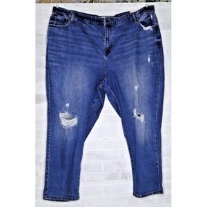 Lane Bryant Signature‎ Fit Boyfriend Denim Jean Medium Wash Women's SZ 26 NEW